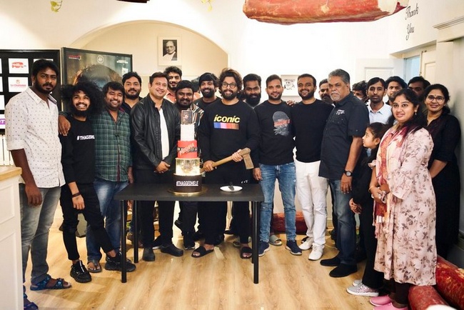 Icon Star Allu Arjun Office Decorated in Pushpa Team